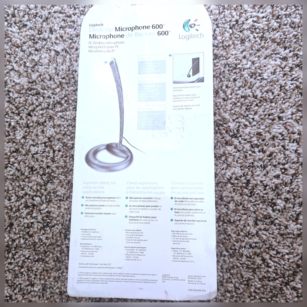 Logitech Desktop Microphone 600 - Picture 3 of 5